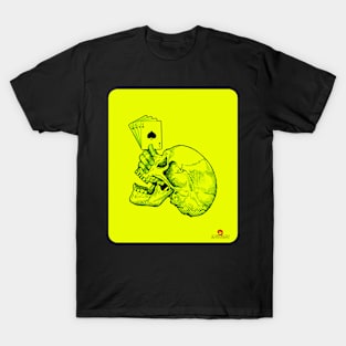 Ace skull - lime T-Shirt